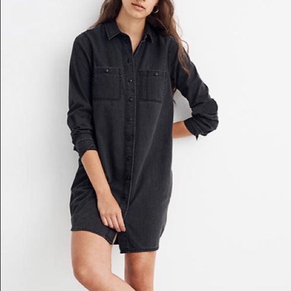 Madewell Dresses & Skirts - Madewell Black Denim Shirtdress